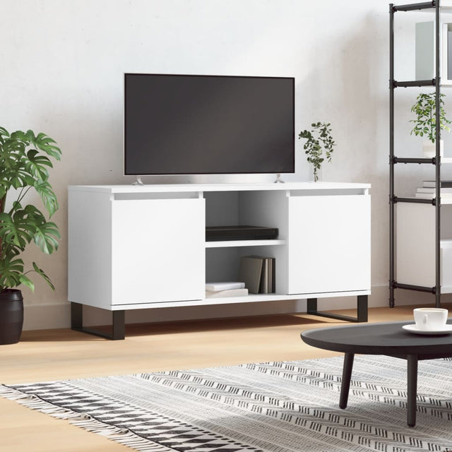 Vidaxl tv-meubel 104x35x50 cm bewerkt hout wit