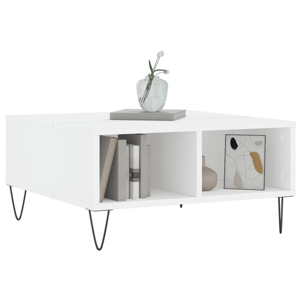 Vidaxl salontafel 60x60x30 cm bewerkt hout wit
