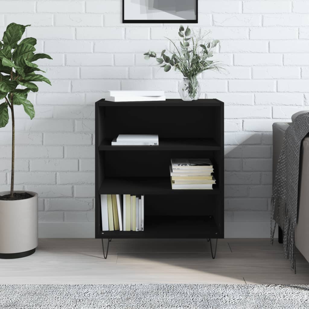 Vidaxl dressoir 57x35x70 cm bewerkt hout zwart
