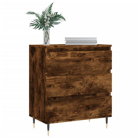 Vidaxl dressoir 60x35x70 cm bewerkt hout gerookt eikenkleurig
