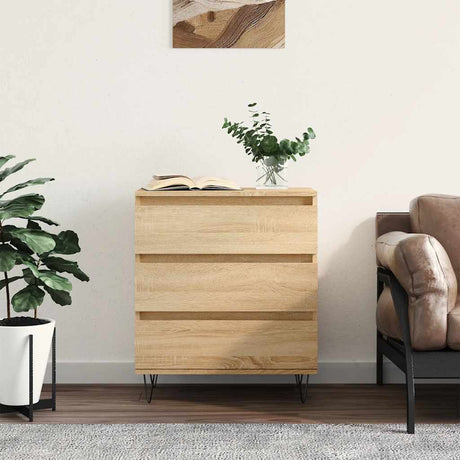 Vidaxl dressoir 60x35x70 cm bewerkt hout sonoma eikenkleurig