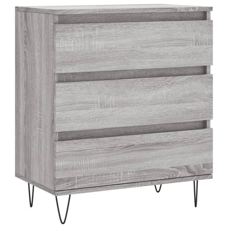Vidaxl dressoir 60x35x70 cm bewerkt hout grijs sonoma eikenkleurig