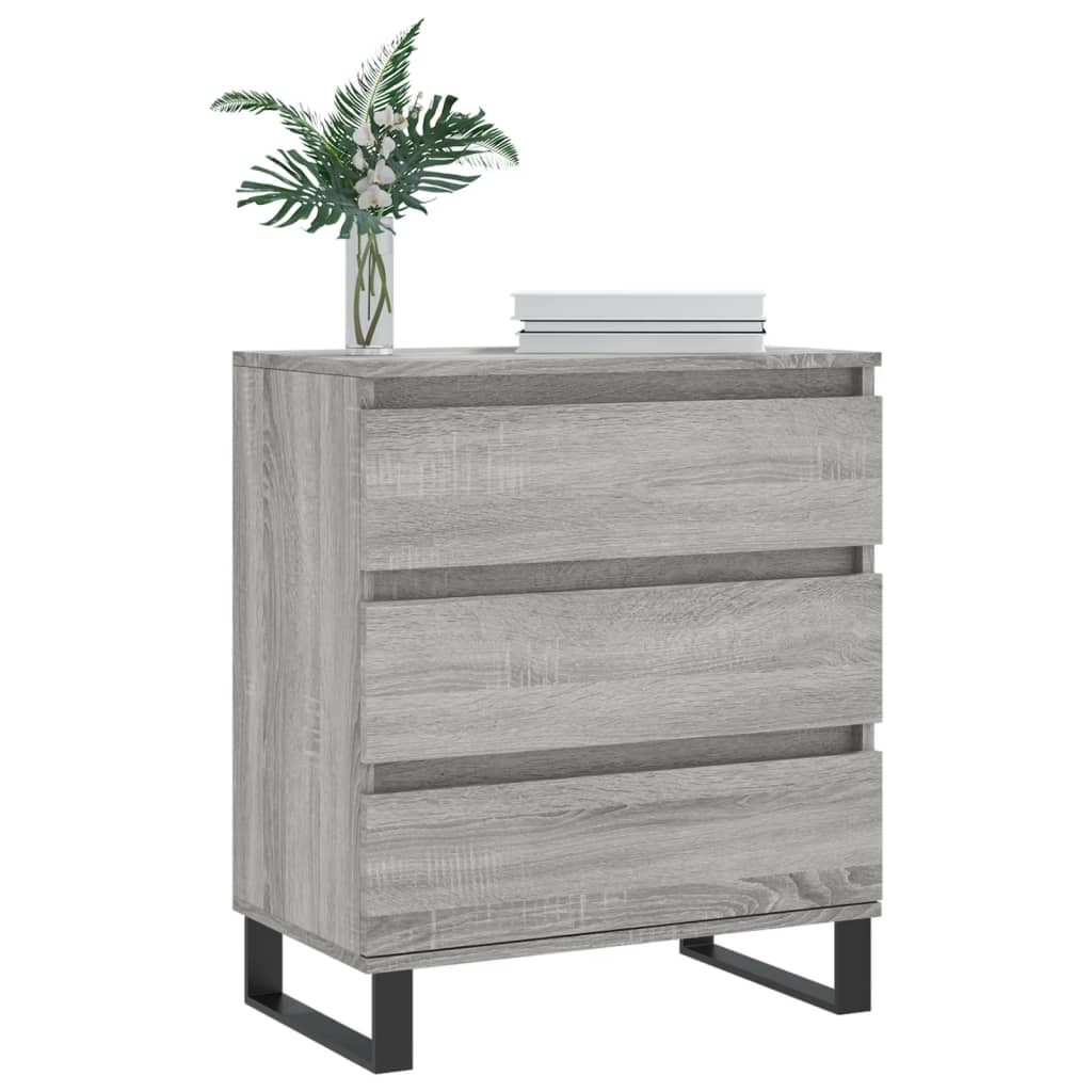 Vidaxl dressoir 60x35x70 cm bewerkt hout grijs sonoma eikenkleurig