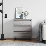 Vidaxl dressoir 60x35x70 cm bewerkt hout grijs sonoma eikenkleurig