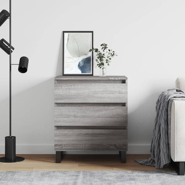 Vidaxl dressoir 60x35x70 cm bewerkt hout grijs sonoma eikenkleurig