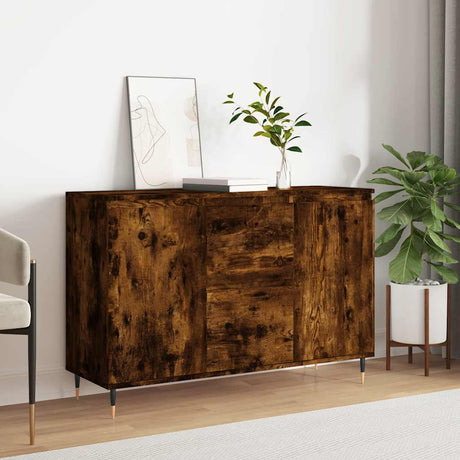 Vidaxl dressoir 101,5x35x70 cm bewerkt hout gerookt eikenkleurig