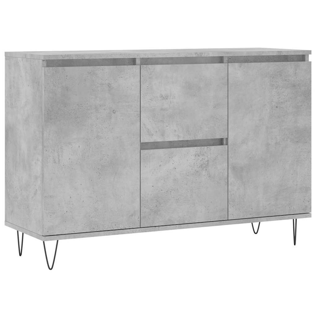Vidaxl dressoir 101,5x35x70 cm bewerkt hout betongrijs