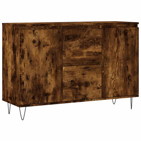 Vidaxl dressoir 101,5x35x70 cm bewerkt hout gerookt eikenkleurig