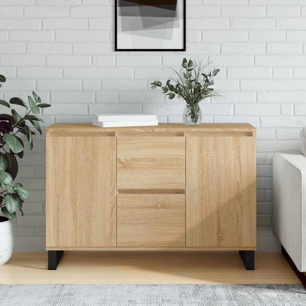 Vidaxl dressoir 101,5x35x70 cm bewerkt hout sonoma eikenkleurig
