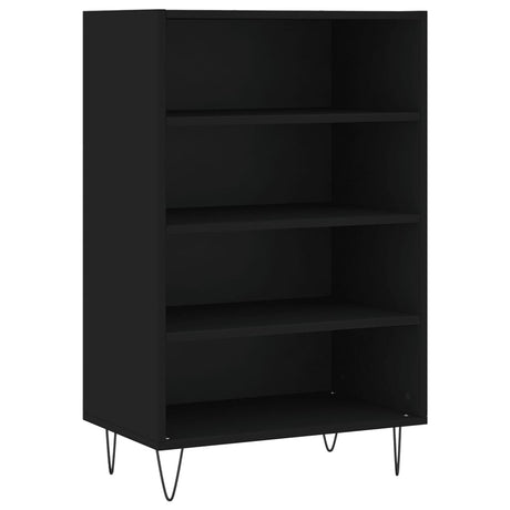 Vidaxl hoge kast 57x35x90 cm bewerkt hout zwart