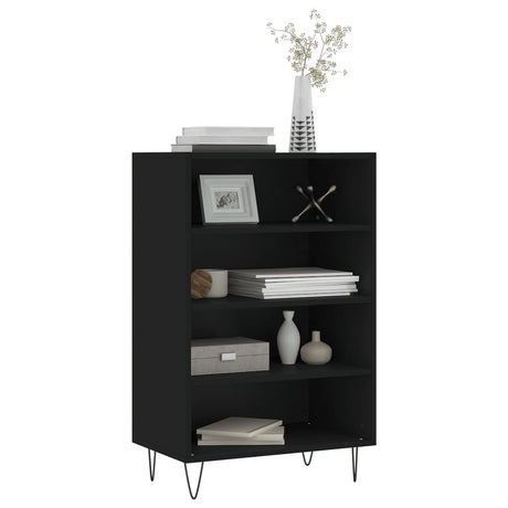 Vidaxl hoge kast 57x35x90 cm bewerkt hout zwart