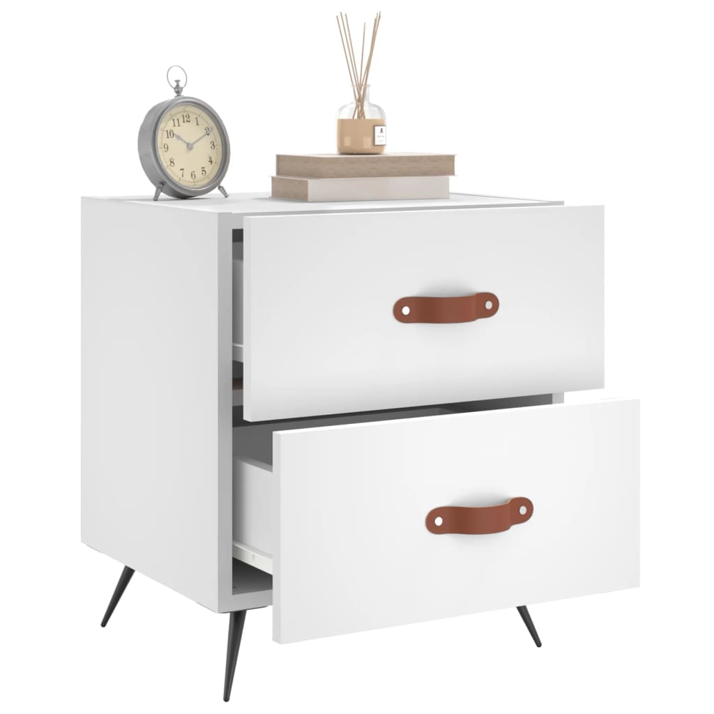 Vidaxl nachtkastjes 2 st 40x35x47,5 cm bewerkt hout wit