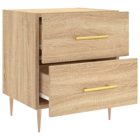 Vidaxl nachtkastje 40x35x47,5 cm bewerkt hout sonoma eikenkleurig