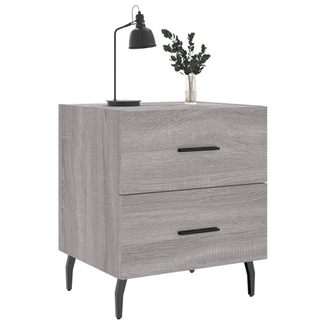 Vidaxl nachtkastje 40x35x47,5 cm bewerkt hout grijs sonoma eikenkleur