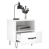 Vidaxl nachtkastjes 2 st 40x35x47,5 cm bewerkt hout hoogglans wit