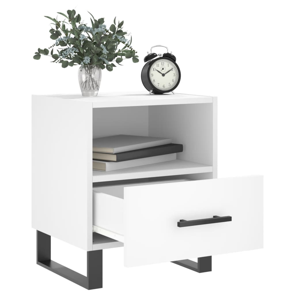 Vidaxl nachtkastjes 2 st 40x35x47,5 cm bewerkt hout wit