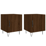 Vidaxl nachtkastjes 2 st 40x40x50 cm bewerkt hout bruin eikenkleur