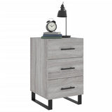 Vidaxl nachtkastje 40x40x66 cm bewerkt hout grijs sonoma eiken