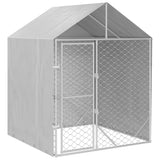 Perrera de perros Vidaxl con techo 2x2x2.5 M M M Milvanized Steel Silver