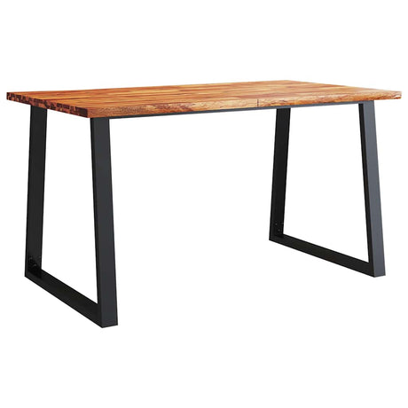 Vidaxl eettafel met natuurlijke rand 140x80x75 cm massief acaciahout