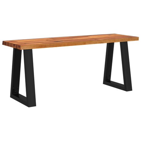 Vidaxl bankje met natuurlijke rand 110 cm massief acaciahout
