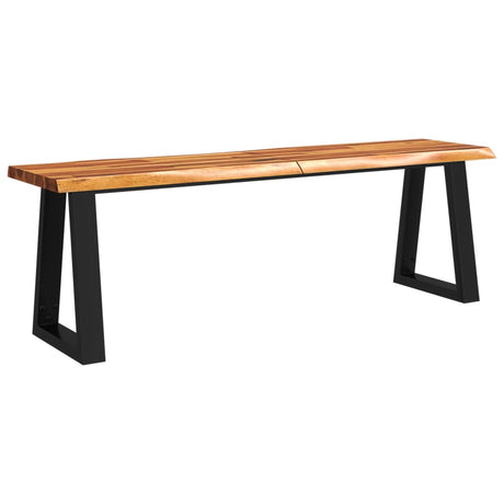 Vidaxl bankje met natuurlijke rand 140 cm massief acaciahout