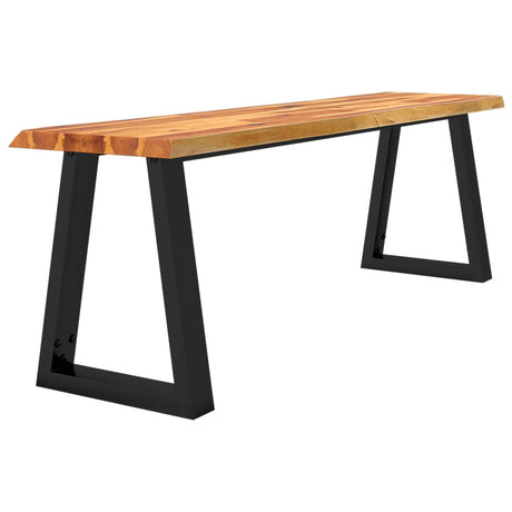 Vidaxl bankje met natuurlijke rand 140 cm massief acaciahout