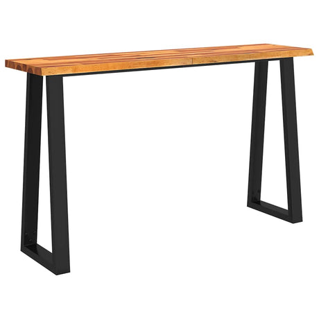 Vidaxl wandtafel met natuurlijke rand 140x40x80 cm massief acaciahout