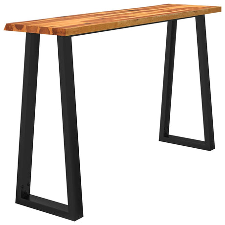 Vidaxl wandtafel met natuurlijke rand 140x40x80 cm massief acaciahout