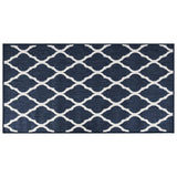 Vidaxl à l'extérieur du tapis réversible 80x150 cm bleu marine et blanc