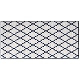 Vidaxl buitenkleed omkeerbaar 100x200 cm marineblauw en wit