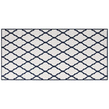 Vidaxl Rugoor Rapoor réversible 100x200 cm bleu marine et blanc