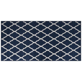Vidaxl buitenkleed omkeerbaar 100x200 cm marineblauw en wit