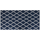 Vidaxl Rugoor Rapoor réversible 100x200 cm bleu marine et blanc