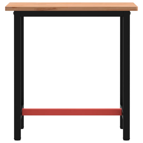 Vidaxl werkbank 80x55x81,5 cm massief beukenhout en metaal