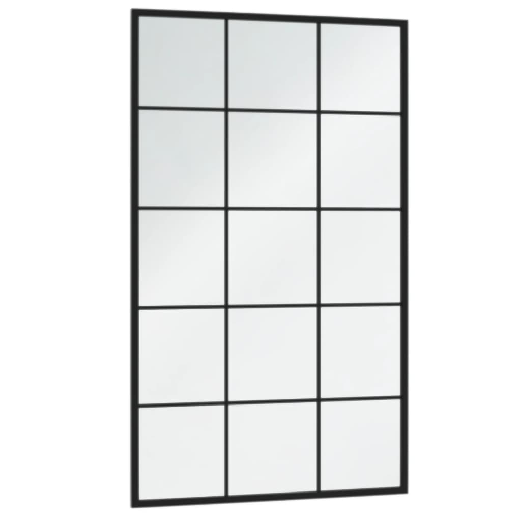 Espejos de pared Vidaxl 4 PCS 100x60 cm de metal negro