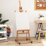 Vidaxl Easel 55x53.5x178 cm Legno di faggio solido