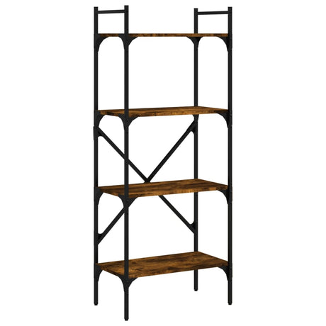 Vidaxl boekenkast 4-laags 56x31,5x138,5 cm bewerkt hout gerookt eiken
