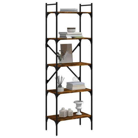 Vidaxl boekenkast 5-laags 56x31,5x174 cm bewerkt hout gerookt eiken