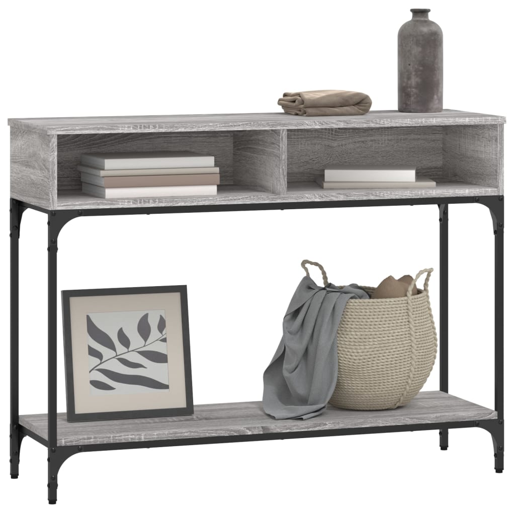 Vidaxl wandtafel 100x30,5x75 cm bewerkt hout grijs sonoma eikenkleurig