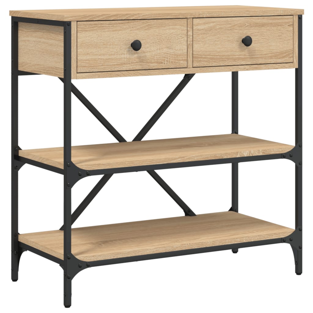 Vidaxl wandtafel 75x34,5x75 cm bewerkt hout sonoma eikenkleurig
