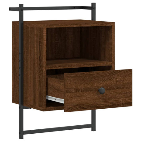 Vidaxl nachtkastje wandgemonteerd 40x30x61 cm hout bruin eikenkleur