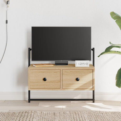 Vidaxl tv-meubel wandgemonteerd 60,5x30x51 cm hout sonoma eikenkleurig