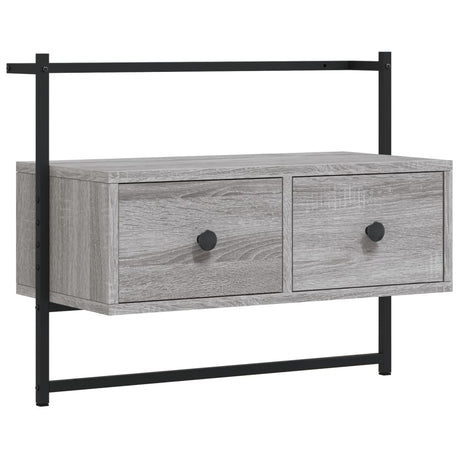 Vidaxl tv-meubel wandgemonteerd 60,5x30x51 cm hout grijs sonoma eiken