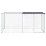 VidaXL Kippenhok met dak 203x98x90 cm gegalvaniseerd staal antraciet
