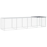 VidaXL Kippenhok met dak 403x98x90 cm gegalvaniseerd staal antraciet