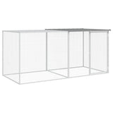 Vidaxl kippenhok met dak 203x98x90 cm gegalvaniseerd staal lichtgrijs