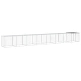 VidaXL Kippenhok met dak 803x98x90 cm gegalvaniseerd staal lichtgrijs