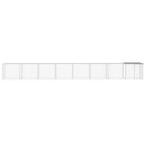 VidaXL Kippenhok met dak 803x98x90 cm gegalvaniseerd staal lichtgrijs