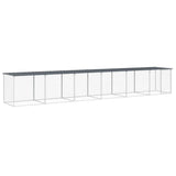 VidaXL Kippenhok met dak 603x98x90 cm gegalvaniseerd staal antraciet